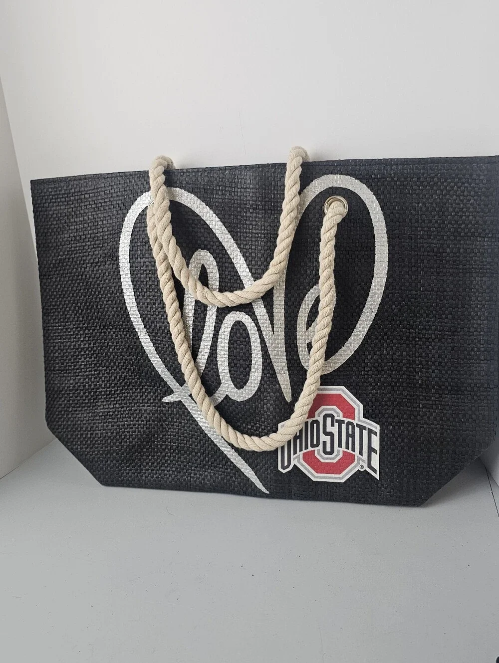 Littlearth NCAA Love Tote Bag Ohio State Buckeyes Fan Game Rope Handles NWOT
